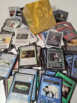 Star Wars CCG Decipher 500+ Card Lot + C3PO Storage Box - Image 3