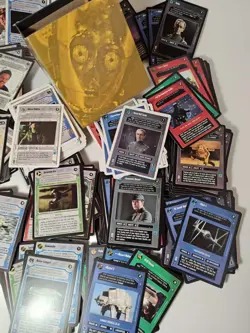 Star Wars CCG Decipher 500+ Card Lot + C3PO Storage Box - Image 4