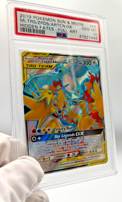 Pokemon Cards - PSA 10 Moltres Zapdos Articuno GX 66/68 - Hidden Fates FA GEM MT - Image 3