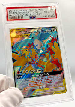 Pokemon Cards - PSA 10 Moltres Zapdos Articuno GX 66/68 - Hidden Fates FA GEM MT - Image 4