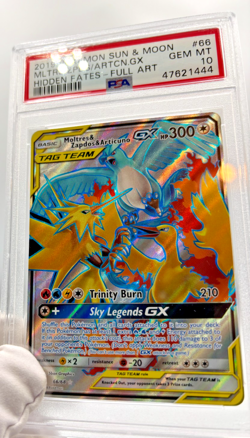 Pokemon Cards - PSA 10 Moltres Zapdos Articuno GX 66/68 - Hidden Fates FA GEM MT - Image 5