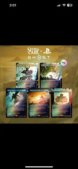 MTG Magic The Gathering Secret Lair Playstation Ghost of Tsushima Foil PRESALE - Image 1