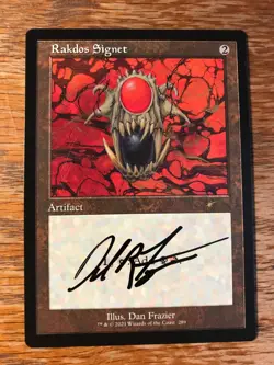 Magic the Gathering MTG Rakdos Signet Secret Lair signed by Artist NM - Image 1