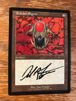 Magic the Gathering MTG Rakdos Signet Secret Lair signed by Artist NM - Image 2
