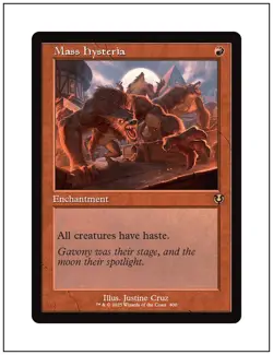 1x Mass Hysteria, Retro Frame, Innistrad Remastered, MTG NM - Image 1