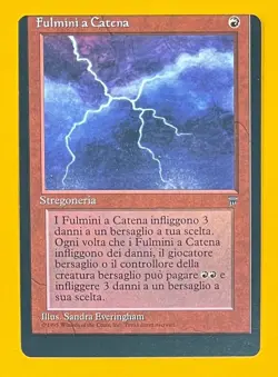 MTG CHAIN LIGHTNING (Italian) Miscut, Misprint, Error (OldManMTG 012-413) - Image 1