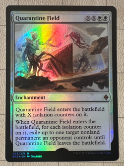 Foil Quarantine Field Battle for Zendikar Artist Proof Signed by Daarken - Image 1