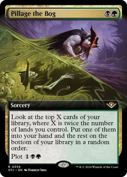 NM Extended Art Pillage the Bog, MTG, Outlaws of Thunder Junction, Magic, 359 - Image 1