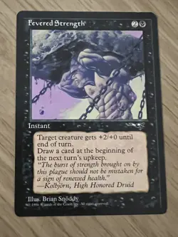 Fevered Strength, MTG Alliances (1996) Common Black Instant NM+ - Image 1