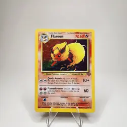 Pokemon English Jungle Flareon Holo #3/64 1999 WOTC Wizards off the Coast MP - Image 1