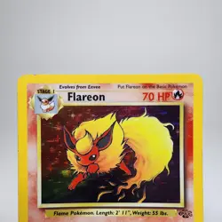 Pokemon English Jungle Flareon Holo #3/64 1999 WOTC Wizards off the Coast MP - Image 3