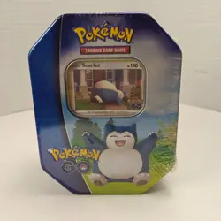 New Pokemon Pokemon GO Tin Snorlax Holos Booster Packs stickers Sealed - Image 1