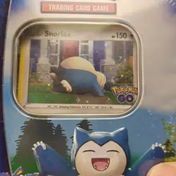 New Pokemon Pokemon GO Tin Snorlax Holos Booster Packs stickers Sealed - Image 2