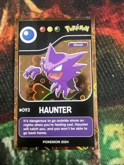 Pokemon Haunter Gold Heart Holo Pokedex Black Edition 2024 Peru - Image 1
