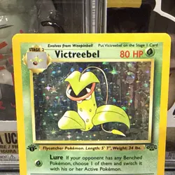 Pokemon TCG Victreebel Jungle Holo Card 14/64 1st Edition Rare - Image 2