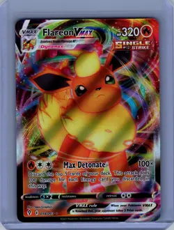 Pokemon SWSH07: Evolving Skies #018/203 Flareon VMAX Near Mint or Better - Image 1
