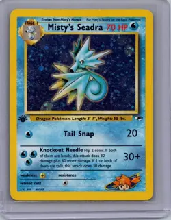 Pokemon Gym Heroes #009/132 Misty's Seadra 1st Edition Lightly played - Image 1