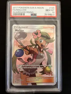 2017 POKEMON SUN & MOON GUARDIANS RISING #145 FULL ART/MALLOW PSA 10 - Image 1