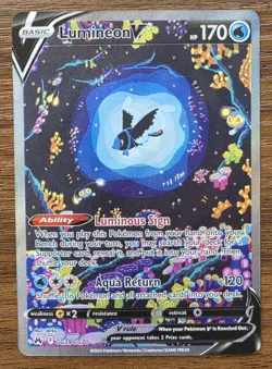 2023 Pokemon Lumineon V GG39/GG70 Crown Zenith Galarian Gallery Holo Full Art NM - Image 1