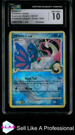 MILOTIC C SUPREME VICTORS POKEMON LEAGUE CROSS. HOLO 35/147 POKEMON CGC 10 - Image 1