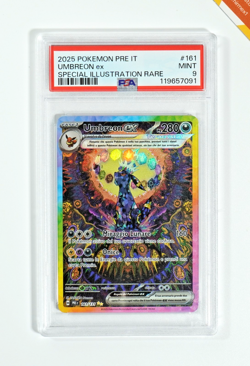 Pokemon PSA 9 Umbreon Ex #161 PRE IT Special Illustration Rare 2025 Italiano - Image 1