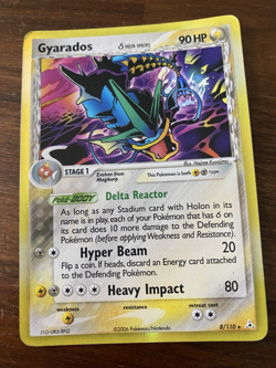 Pokemon TCG Gyarados EX Holon Phantoms 8/110 Holo Holo Rare LP - Image 1
