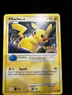 Pikachu (Pokemon Day Stamped) 009/017 Pop Series 6 NM - Image 1