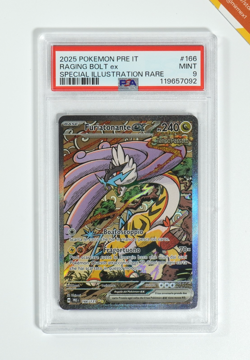 Pokemon PSA 9 Raging Bolt Ex #166 PRE IT Special Illustration Rare 2025 Italiano - Image 1