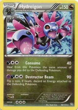 Pokemon - Hydreigon - 98/124 - Rare - BW - Dragons Exalted - NM - Image 1