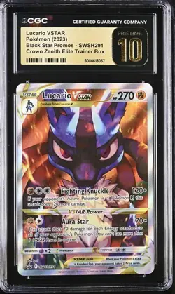 Lucario VSTAR SWSH291 | CGC PRISTINE 10 | Pokemon Black Star Promos - Image 1