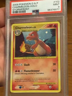 Charmeleon 102/100 Holo Secret Rare Pokemon 2008 D&P Stormfront PSA 9 MINT - Image 2