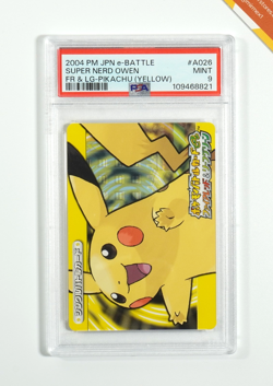 Pokemon PSA 9 Pikachu (Yellow) #A027 FireRed LeafGreen e-Battle 2004 Japanese - Image 1