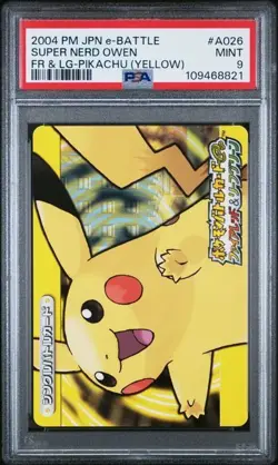 Pokemon PSA 9 Pikachu (Yellow) #A027 FireRed LeafGreen e-Battle 2004 Japanese - Image 2