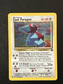 Cool Porygon Holo 15 Pokemon Black Star Promo Wizards of the Coast ENG - Image 5