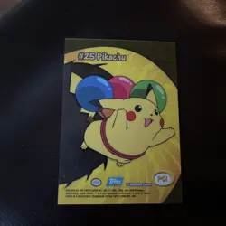 Pikachu #25 PC1 Pokemon Topps 2000 TV Animation Clear - NM - Image 2