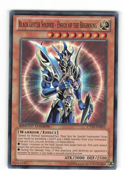 Yugioh SCHWARZ GLANZENDER SOLDAT - GESANDTER DES ANFANGS , ct10-en005 Super Rare - Image 1