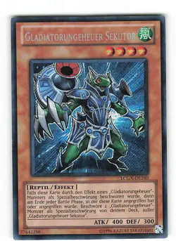 Yugioh GLADIATORUNGEHEUER SEKUTOR , lcgx-de240 Secret Rare deutsch Excellent - Image 1