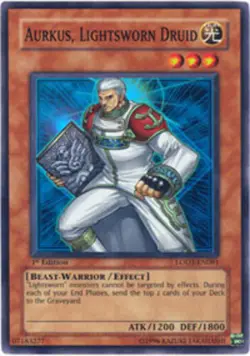 Yugioh! LP Aurkus, Lightsworn Druid - LODT-EN081 - Super Rare - 1st Edition Ligh - Image 1