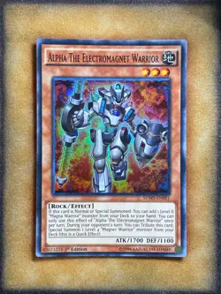 Yugioh Alpha The Electromagnet Warrior SDMY-EN001 Super Rare 1st Ed LP - Image 1