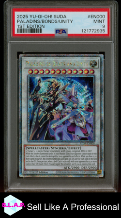 PALADINS/BONDS/UNITY 1ST EDITION YU-GI-OH! SUDA QCSR 2025 EN000 PSA 9 - Image 1