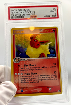Pokemon Cards - PSA 9 Flareon 5/115 - Ex Unseen Forces Reverse Holo - MINT PSA9 - Image 4