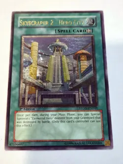Yugioh Skyscraper 2 Hero City STON-EN048 1st Edition Ultimate Rare Foil Card - Image 1