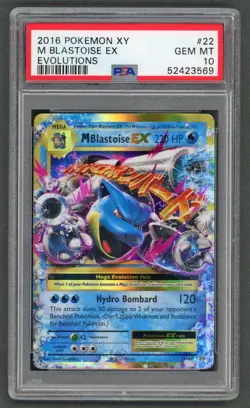 Pokemon Cards - PSA 10 M Blastoise EX 22/108 - Evolutions XY - GEM MT - PSA10 - Image 1