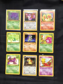 Pokemon Cards: 1st Edition Team Rocket 9 Card Non-Holo Lot - Image 1