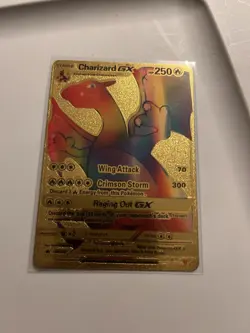 Pokemon TCG Charizard GX 150/147 Gold Ultra Rare Burning Shadows NM Holo Card - Image 1