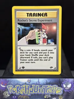 Pokemon Card Rocket's Secret Experiment 120/132 1st Edition Gym Challenge LP - Image 1