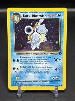 Dark Blastoise Holo Rare 3/82 Team Rocket Unlimited Pokemon Card WOTC - Image 1