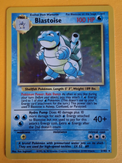 1999 Holo Rare Blastoise 2/102 Base Set Pokemon Card WOTC TCG Original Set - Image 2