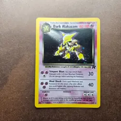 Dark Alakazam 1/82 Pokemon Team Rocket Holo Rare Card - MP - Image 1