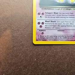 Dark Alakazam 1/82 Pokemon Team Rocket Holo Rare Card - MP - Image 4